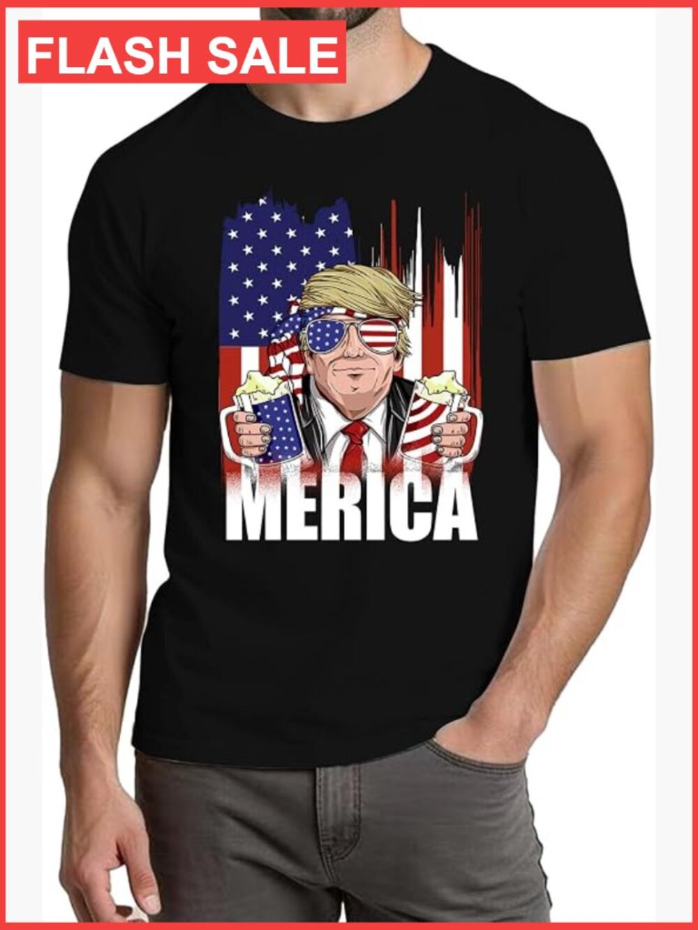 Men's Patriotic 4th Of July Flag T-Shirt